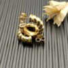 Sculpted Cable Shrimp Earrings 18K Yellow Gold , 20.5mm