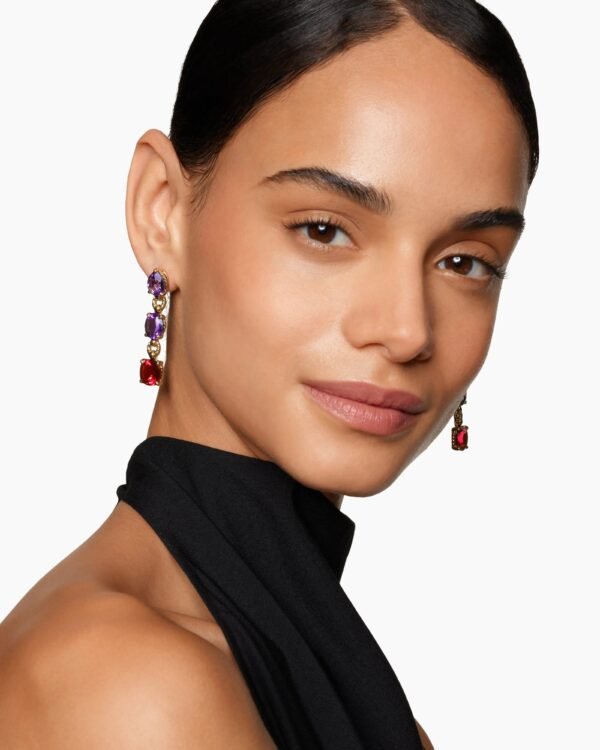 816B8A7C-EBD9-9079-6FCC-30D595C55D57.jpg Marbella Drop Earrings 18K Yellow Gold with Amethyst and Rhodolite Garnet, 51mm