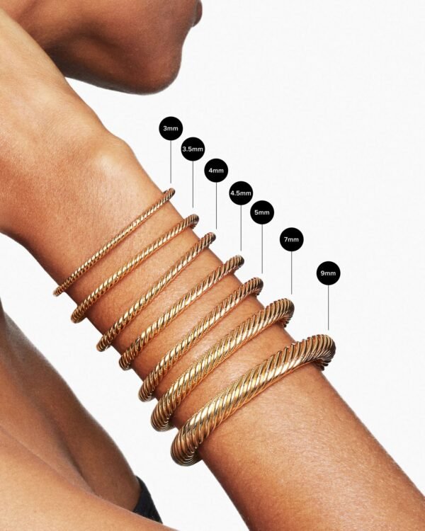 Classic Cablespira&reg; Bracelet 18K Yellow Gold with Citrine and Diamonds, 7mm