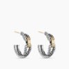 824BBB68-ADD8-68A4-3C51-EAFB1B4DFDF3.jpg Cable Loop Hoop Earrings Sterling Silver with 18K Yellow Gold, 22mm