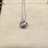 Cable Wrap Necklace Sterling Silver with Amethyst and Diamonds, 12.5mm