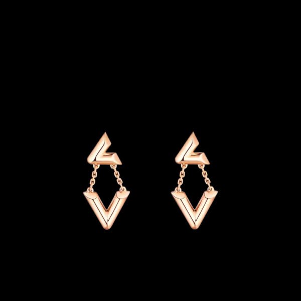 Volt Upside Down Earrings, Pink Gold