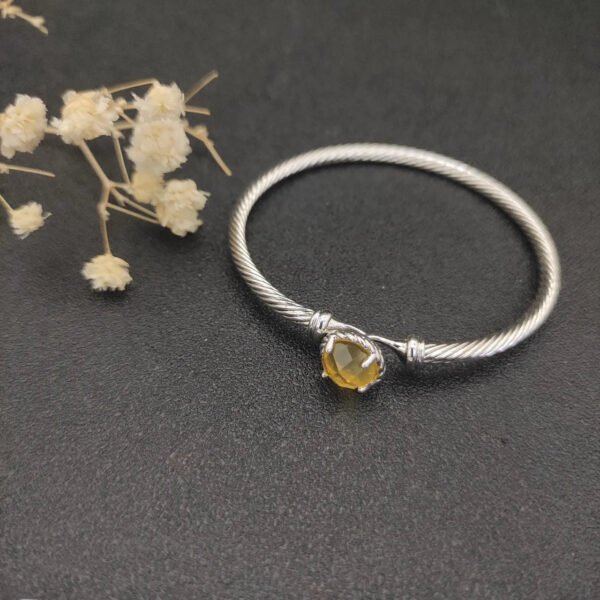 Petite Chatelaine&reg; Bracelet Sterling Silver with Citrine, 3mm - 17 CM