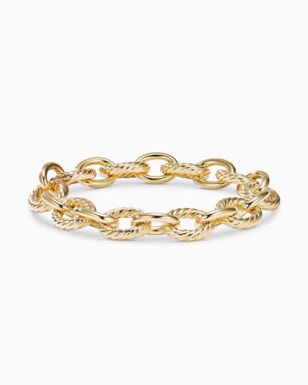 Oval Link Chain Bracelet 18K Yellow Gold, 12mm - 19cm