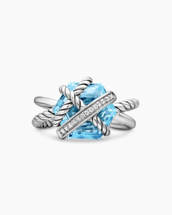 83ECF4D0-652B-C53B-06B6-D19C621A4075.jpg Cable Wrap Ring Sterling Silver with Blue Topaz and Diamonds - 6