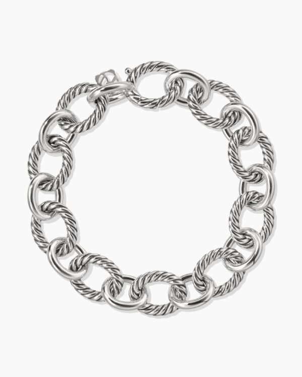 Oval Link Chain Bracelet Sterling Silver, 12mm - 19cm