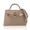 Kelly 20 Mini Sellier Bag Etoupe Limited Edition Epsom Gold Hardware