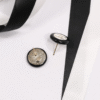 CCE611 24P Black White Buttons Round Enamel Stud Earring For Women