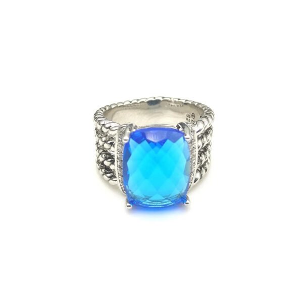 84A1FFFD-84E7-F996-9A56-6F52A1D85C46.jpg Petite Wheaton® Ring Sterling Silver with Hampton Blue Topaz and Diamonds