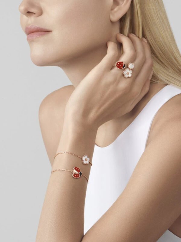 Lucky Spring bracelet, open wings ladybug