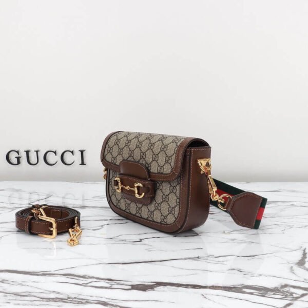 Gucci Horsebit 1955 Canvas Mini Shoulder Bag