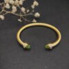 Classic Cablespira&reg; Bracelet 18K Yellow Gold with Peridot and Diamonds, 5mm