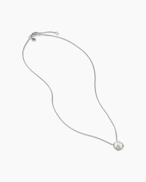 867BAEB7-F1C3-3450-5B3B-A05E2FF219C5.jpg Petite Chatelaine Necklace Sterling Silver with Pearl, 10mm