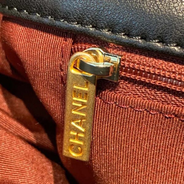 8690BFE1-0B44-A322-F91E-2441DC1C3794.jpg Chanel 19 Flap Bag 30cm Goatskin Leather Spring/Summer Act 1 Collection, Black