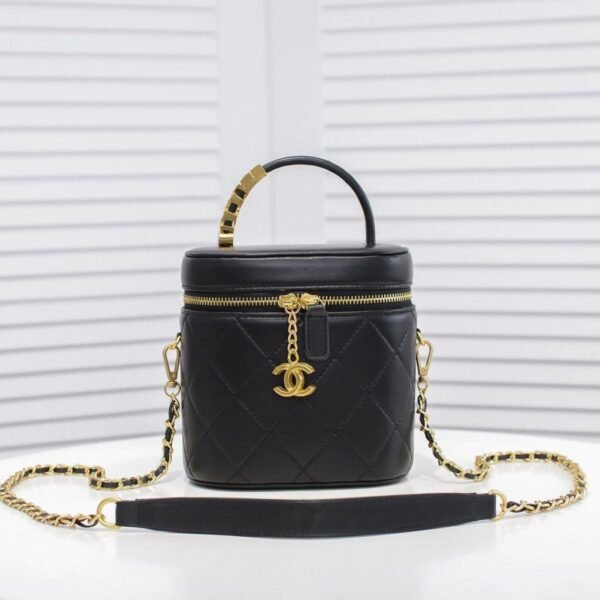 Chanel limited edition small bucket bag - black