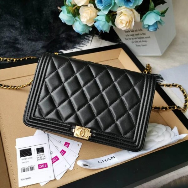 Chanel Lambskin Leboy W-Chain Bag 80287