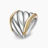 87BBB29B-F9CD-8AD3-4AB3-27ACE05051B4.jpg Sculpted Cable Saddle Ring Sterling Silver with 18K Yellow Gold - 6