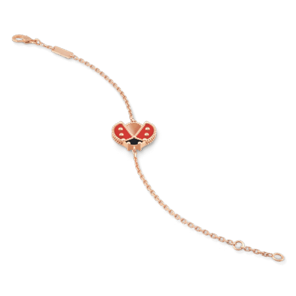 Lucky Spring bracelet, open wings ladybug