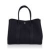 Garden Party 30 Bag Black Vache Country Leather with Palladium Hardware