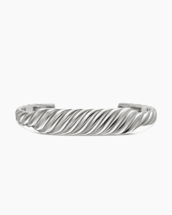 Sculpted Cable Contour Bracelet Sterling Silver, 12.9mm