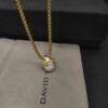 8A1FAA57-9C1D-4DD5-C402-4DEDE79ECBB5.jpg David Yurman Acorn Pendant Necklace 18k Gold Diamond
