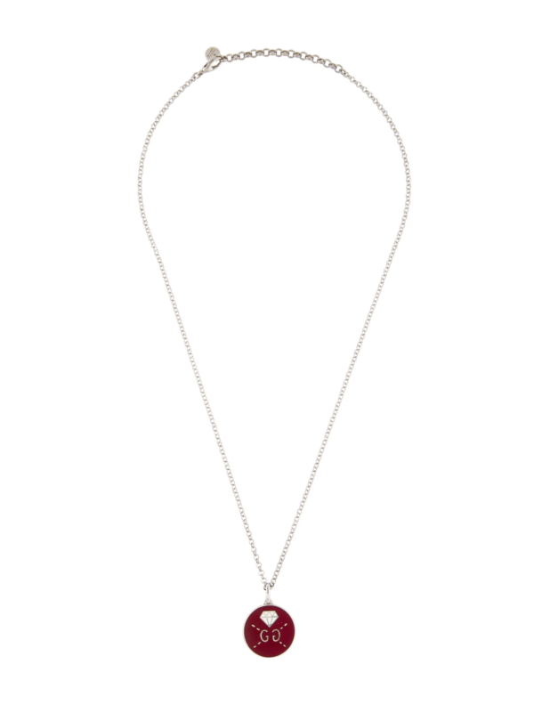 Enamel Ghost Pendant Necklace
