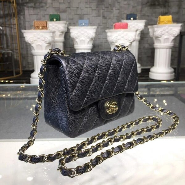 Chanel Mini Flap Bag Caviar Black For Women, Women&rsquo;s Bags, Shoulder And Crossbody Bags 6.7in/17cm A35200