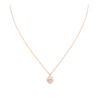 B Blossom Pendant, Pink Gold, White Gold, Pink Opal And Diamonds