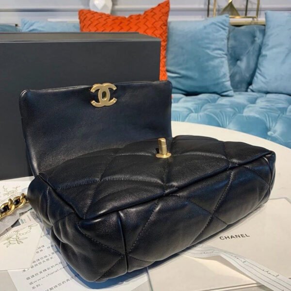 8ABF30DA-5FB1-0821-960D-F1DBD1182B39.jpg Chanel 19 Flap Bag 30cm Goatskin Leather Spring/Summer Act 1 Collection, Black