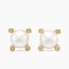 8B705EE5-4FE7-4183-3B8F-C76BCECA09A1.jpg Pearl Stud Earrings 18K Yellow Gold with Pearls and Diamonds, 7.4mm