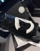 CHANEL Calfskin Quilted Large Cambon Tote Black White