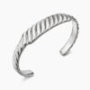 Sculpted Cable Contour Bracelet Sterling Silver, 12.9mm