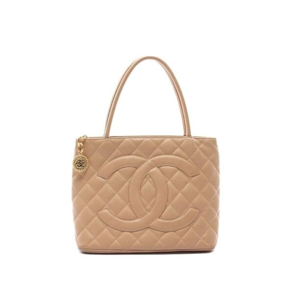 CHANEL Medallion Tote Bag Brown