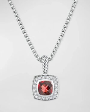 8BB0B587-8B71-4548-5FB7-74A975118131.jpg Petite Albion® Pendant Necklace Sterling Silver with Amethyst and Diamonds