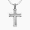 8BE4BDCB-EDA8-7B1E-CC29-22675F281195.jpg Chevron Cross Pendant Sterling Silver