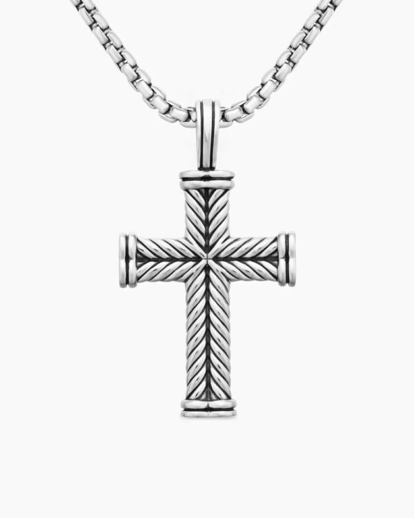 8BE4BDCB-EDA8-7B1E-CC29-22675F281195.jpg Chevron Cross Pendant Sterling Silver