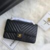 Chanel Chevron Caviar Calfskin Class-Flap Bag A01112 Black