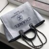 Chanel Deauville Tote 38cm White Gray For Women A66941