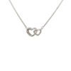 Cable Collectibles&reg; Interlocking Heart Necklace Sterling Silver, 16.4mm