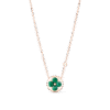 Color Blossom BB Sun Pendant, Pink gold, Malachite and diamond