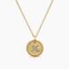 8D446307-FB7D-7914-BCB0-DB2A24E02F1E.jpg Initial Charm Necklace 18K Yellow Gold with Diamond X