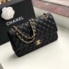 Chanel Classic Handbag Gold Toned Hardware BlackFor Women, Women&rsquo;s Bags, Shoulder And Crossbody Bags 10.2in/26cm A01112