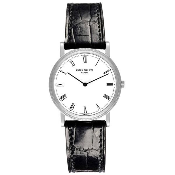 8E46E829-0B8C-BD09-BA01-3E55ED610B71.jpg Calatrava 18k White Gold Roman Dial Mens Watch 3520