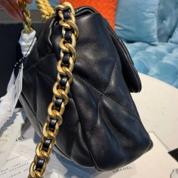 8E6CF419-5559-00B8-F1D1-A4FE24E42DFA.jpg Chanel 19 Flap Bag 30cm Goatskin Leather Spring/Summer Act 1 Collection, Black
