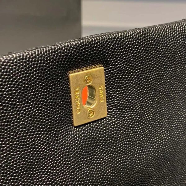 Chanel Large Flap Bag With Top Handle Black For Women, Womens Handbags, Shoulder And Crossbody Bags 11in/28cm A92991