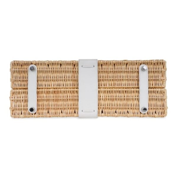 Kelly 35 Picnic Bag White Swift Leather / Osier (Wicker) Limited Edition