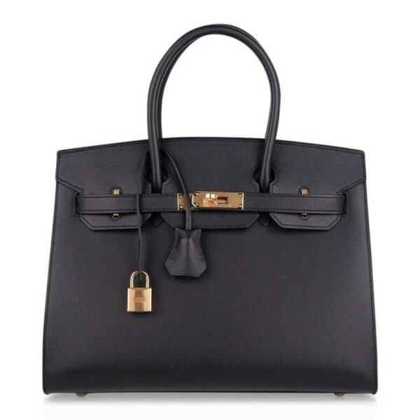 8F792BBC-1988-1D60-E3B4-2277AF6F68AE.jpg Birkin Sellier Limited Edition 30 Bag Black Veau Graine Monsieur Laiton