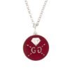Enamel Ghost Pendant Necklace