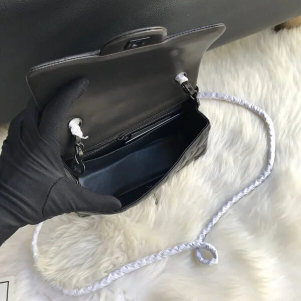 Chanel Lambskin 20Cm Class-Flap Bag 1116 Black