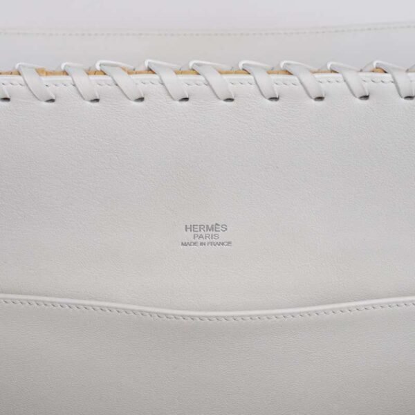 Kelly 35 Picnic Bag White Swift Leather / Osier (Wicker) Limited Edition